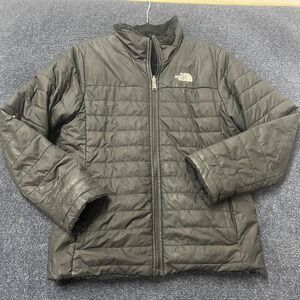 The North Face Jacket Womens Medium Black Quilted Fleece Lined Full Zip Coat